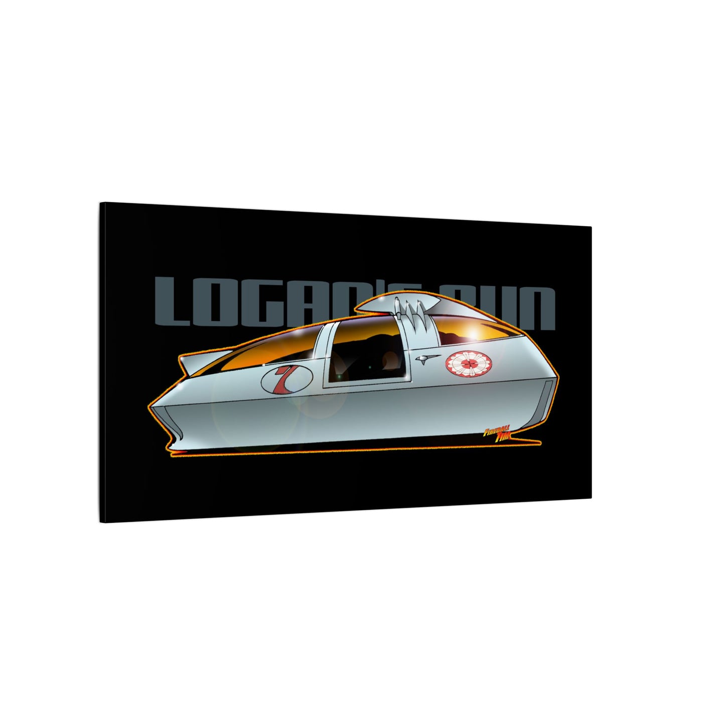 LOGAN'S RUN Sci Fi TV Car Collectible Fireball Art Canvas Print