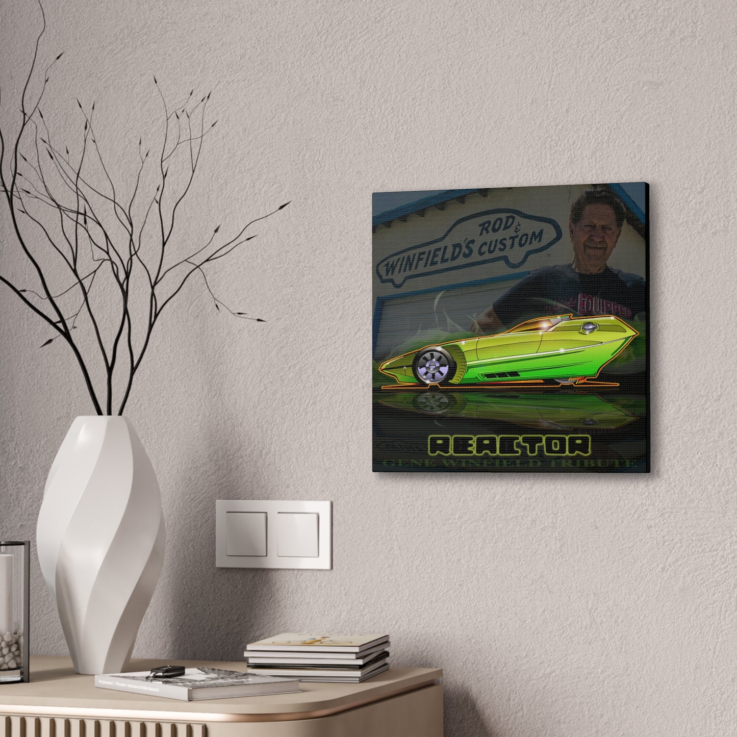 REACTOR KUSTOM Gene Winfield Tribute Canvas Art Print - 2 Sizes