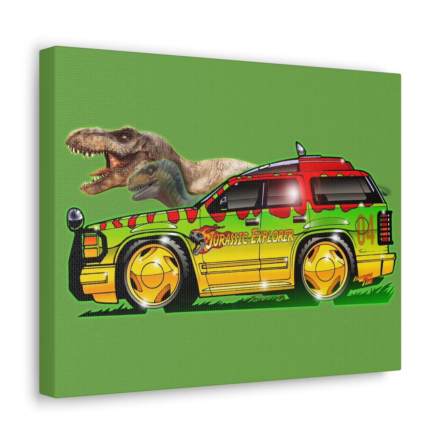 JURASSIC PARK Ford Explorer Concept Art Canvas Print 11x14