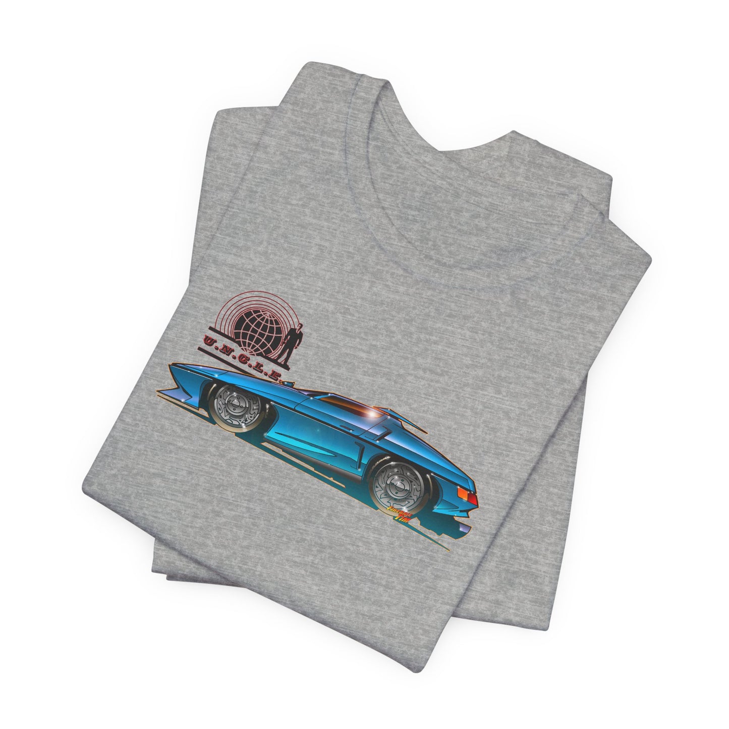 THE MAN FROM UNCLE Piranha TV Car Fireball Jersey Short Sleeve Tee Shirt - Multiple Colors