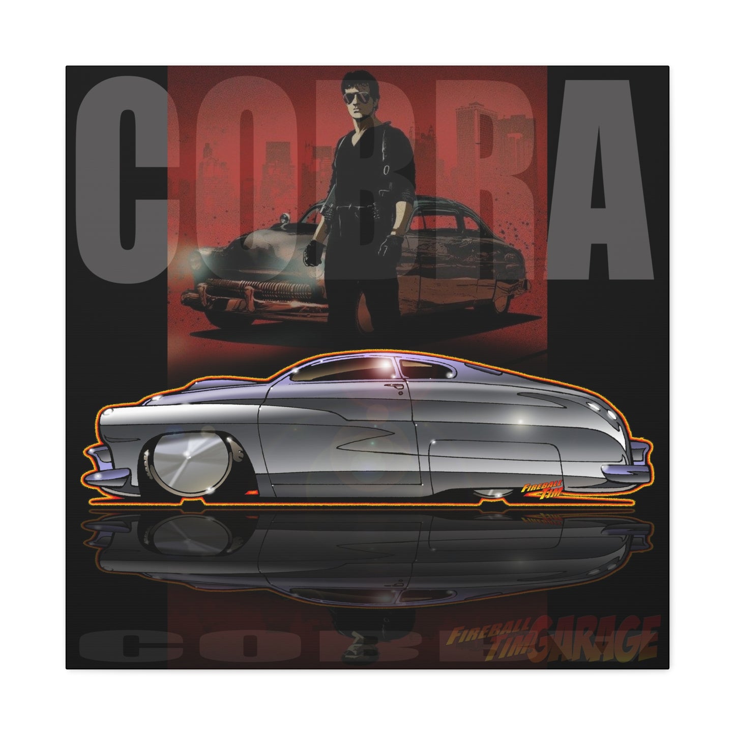 COBRA MERCURY Movie Car Stallone Concept Art Canvas MASTERPRINT 3 Sizes