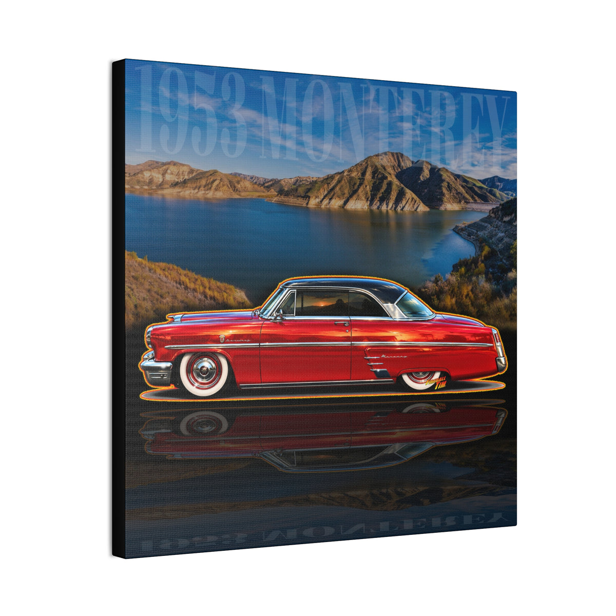 MERCURY MONTEREY 1953 Collectible Fireball Art Canvas Stretched Print