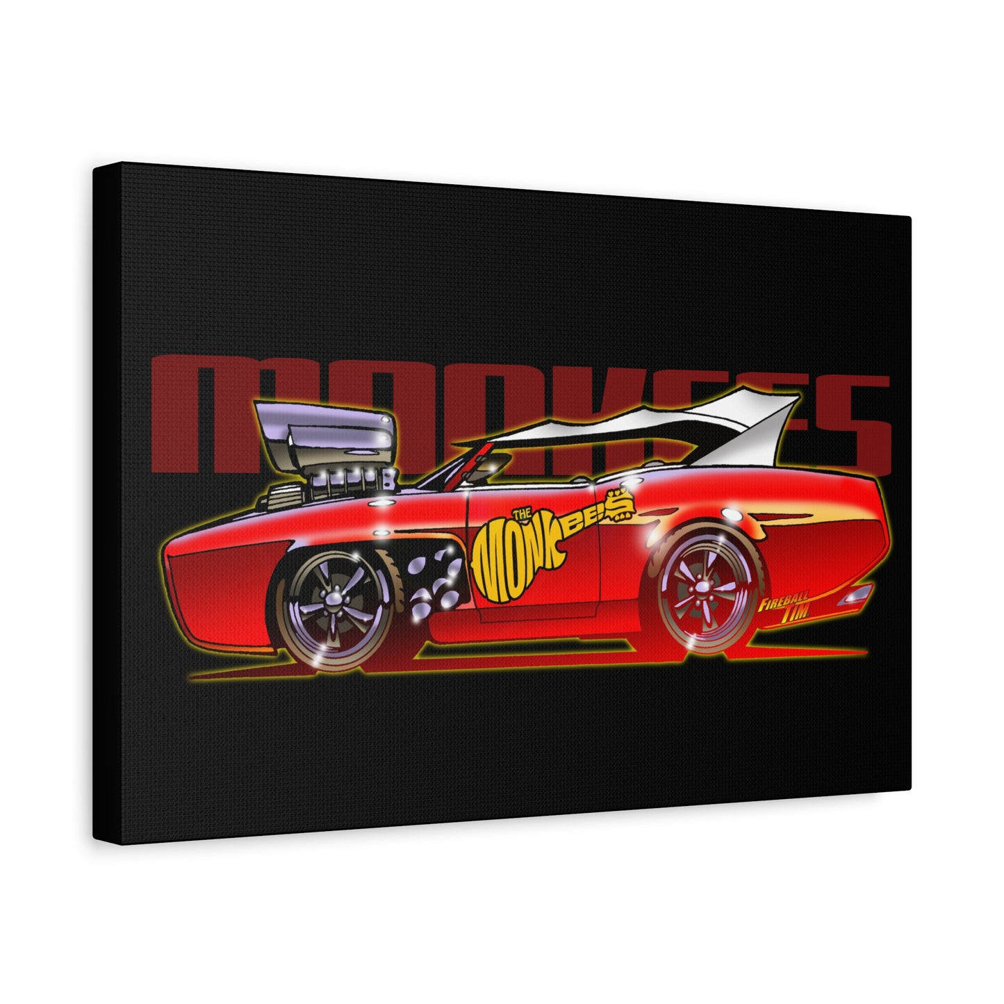 THE MONKEES Monkeemobile Fireball Canvas Art Wall Print - 11x14