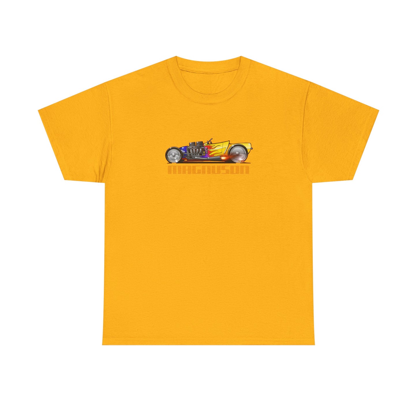 MAGNUSON Track Roadster Hot Rod Fireball Art Tee Shirt - Multiple Colors
