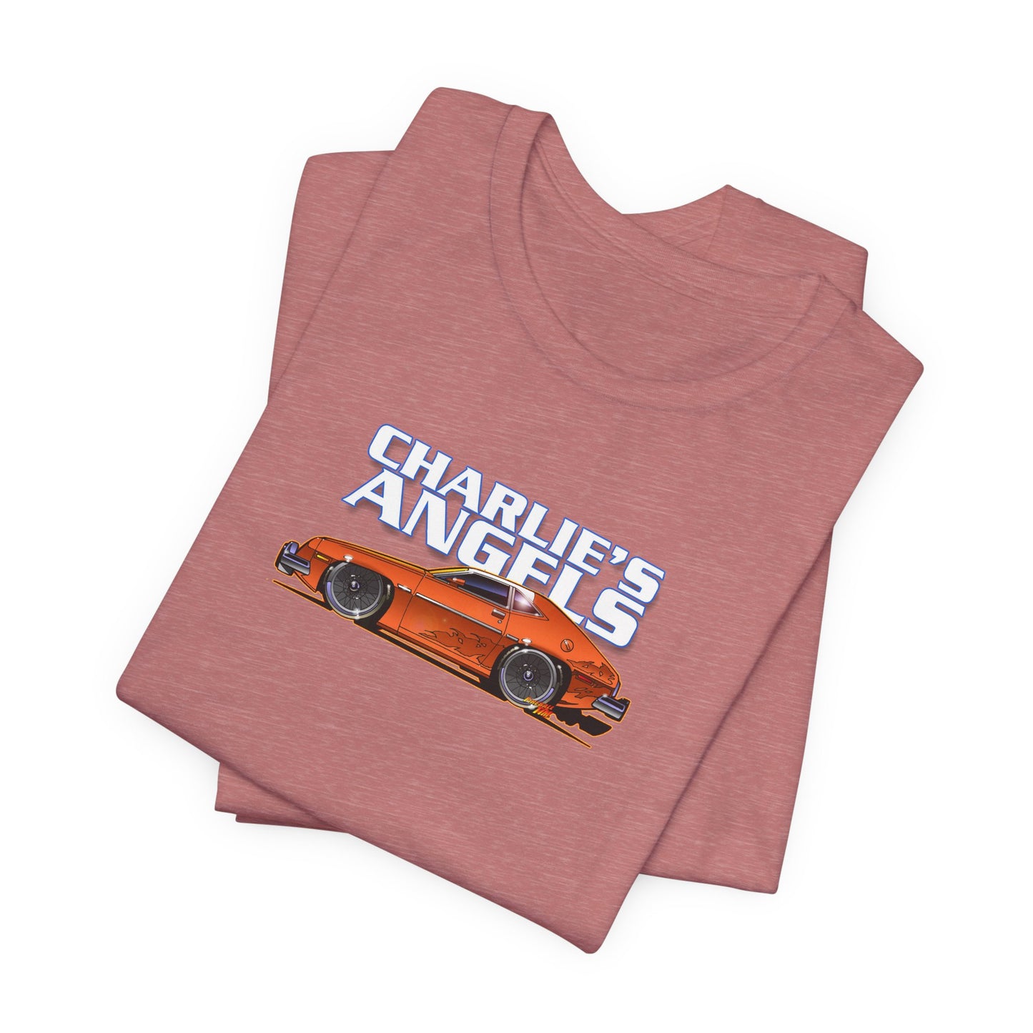 CHARLIES ANGELS 1977 Ford Pinto Concept Art Short Sleeve Tee 12 Colors