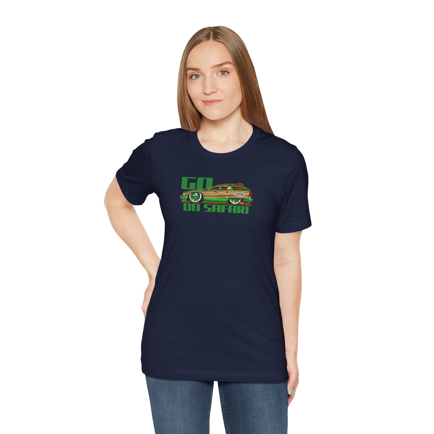 BUICK ROADMASTER Station Wagon Safari Custom Car Art Short Sleeve Tee - Colors