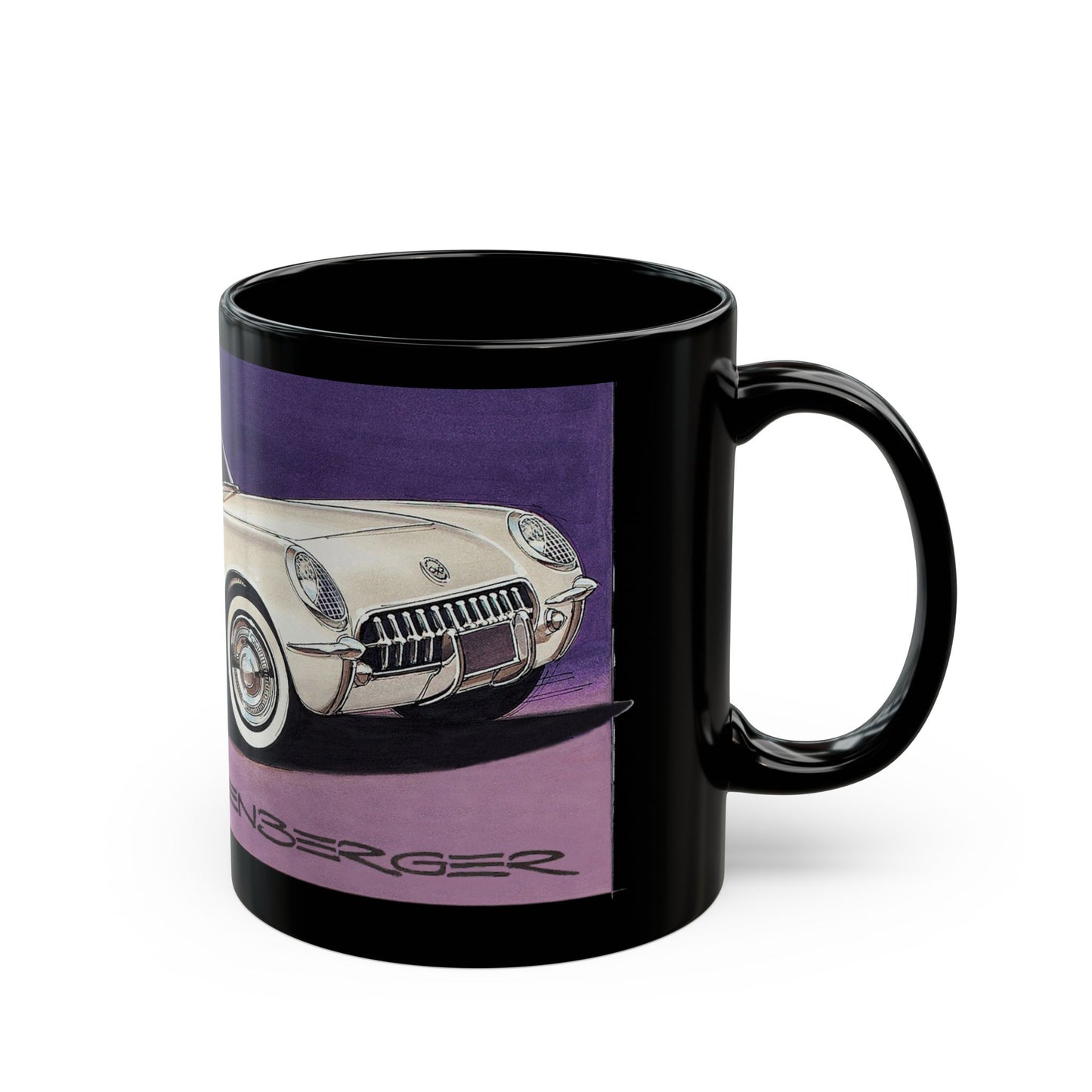 CORVETTE 1953 Mark Stehrenberger Signature Collection BLACK Coffee Mug