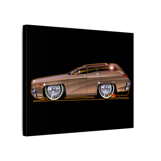 BRADY BUNCH 1971 Plymouth Satellite Station Wagon Canvas Art Print - 11x14