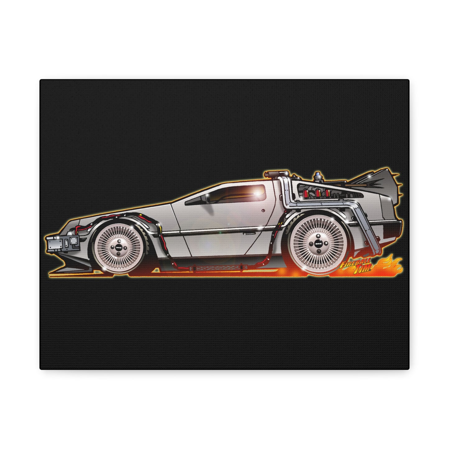 BACK to the FUTURE Delorean Time Machine Concept Art Canvas Print 11x14