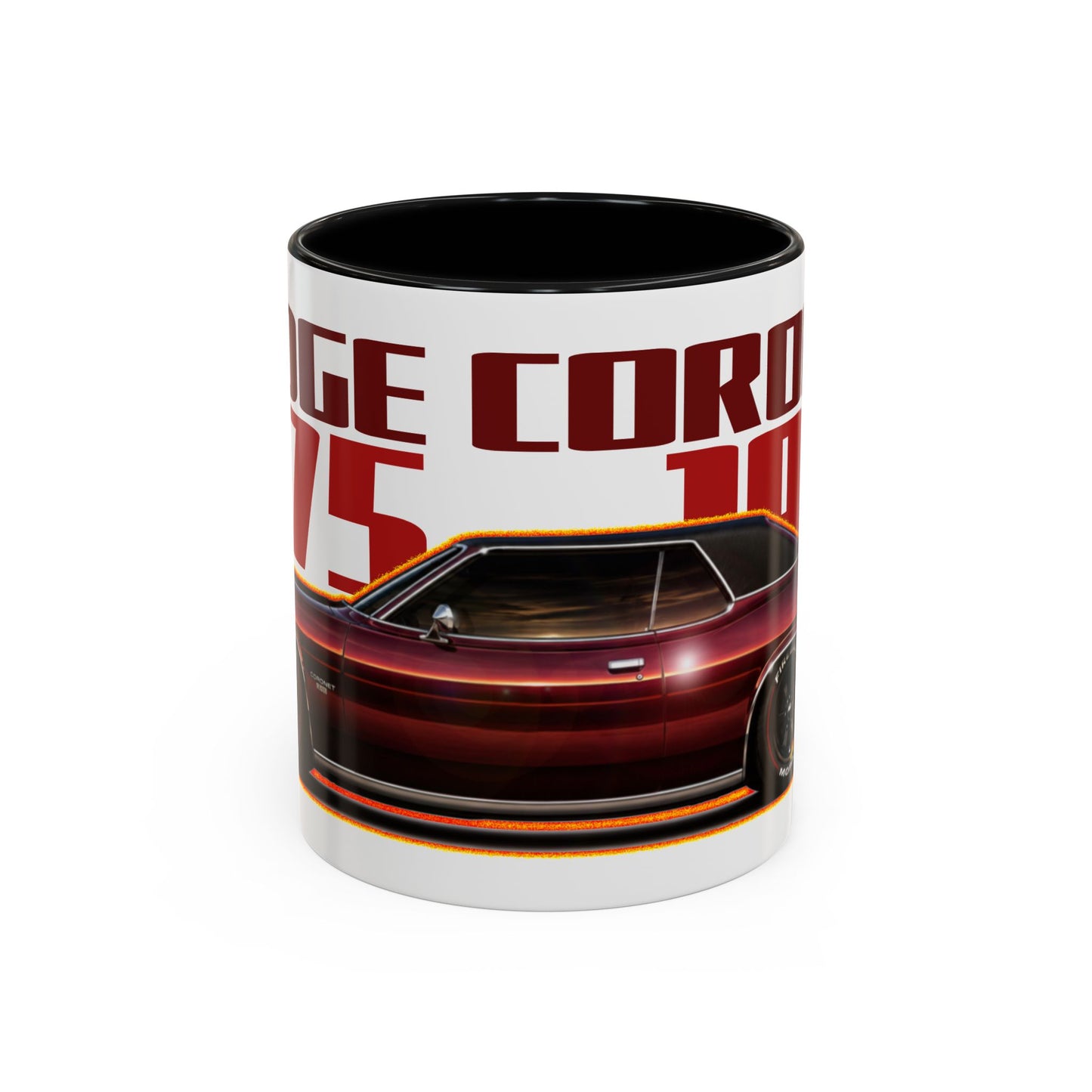 DODGE CORONET 1975 Collectible Fireball Art Coffee Mug - 2 Sizes