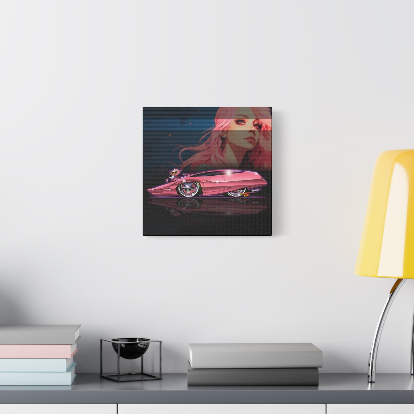 PINK PANTHER PANTHERMOBILE Fireball Canvas Art Wall Print - 12x12