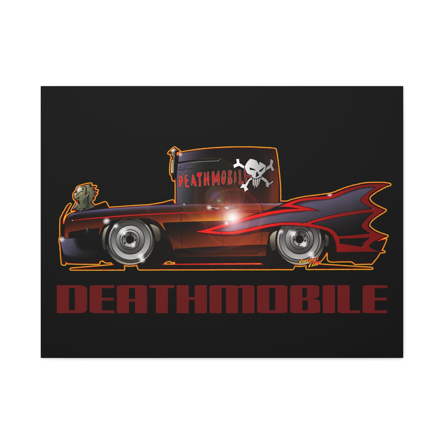 ANIMAL HOUSE DEATHMOBILE Fireball Art Canvas Wall Print