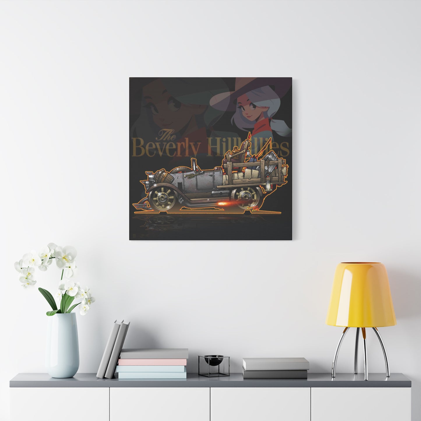 BEVERLY HILLBILLIES JALOPY Canvas Art Wall Print