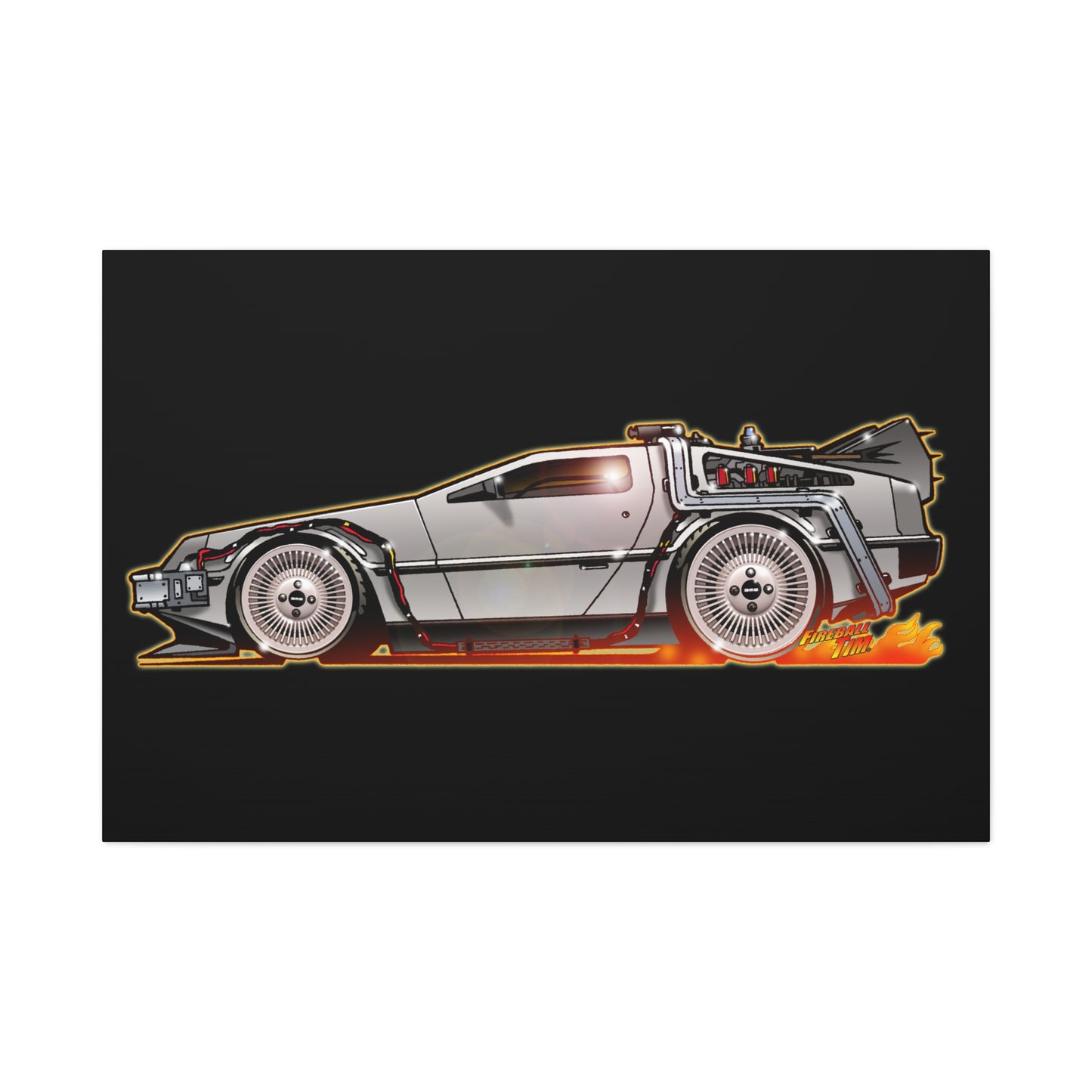 BACK to the FUTURE Delorean Time Machine Canvas Art Wall Print
