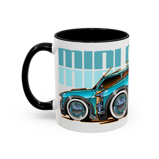 MINI COOPER Custom Woodie Fireball Art Coffee Mug 11oz