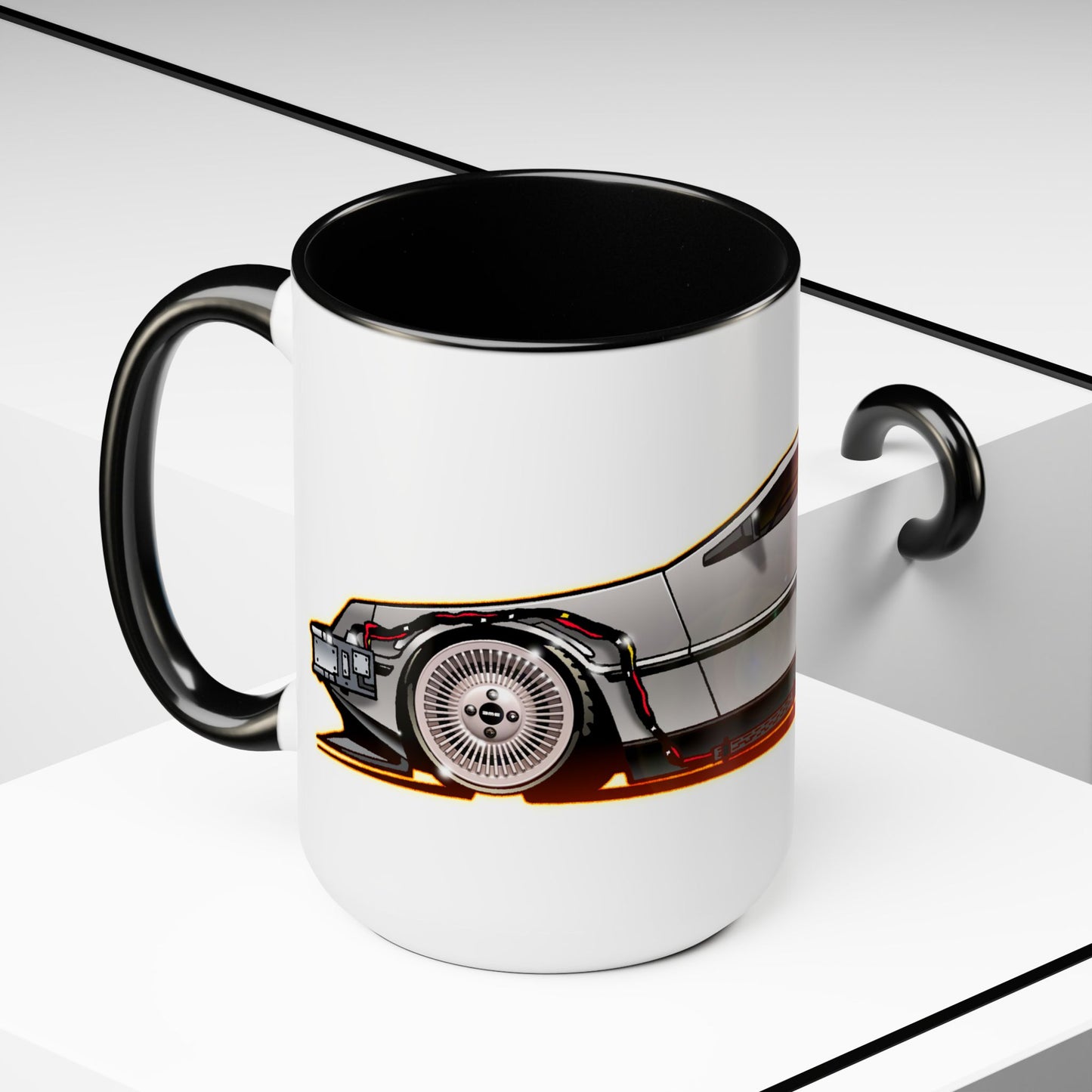 BACK to the FUTURE Delorean Time Machine Concept Art Coffee Mug 15oz