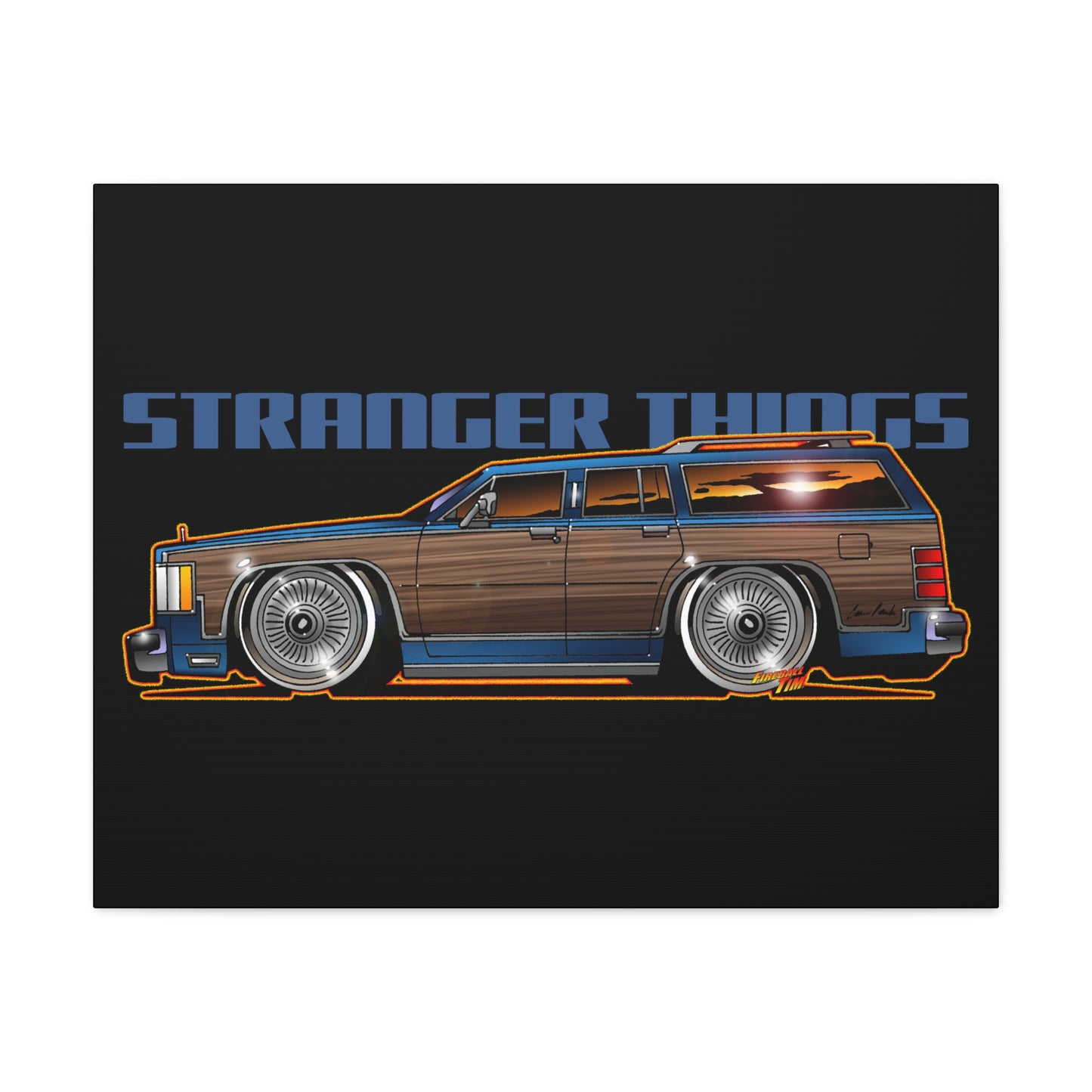 STRANGER THINGS Mercury Colony Park Wagon Collectible Canvas Art Wall Print - Multiple Sizes
