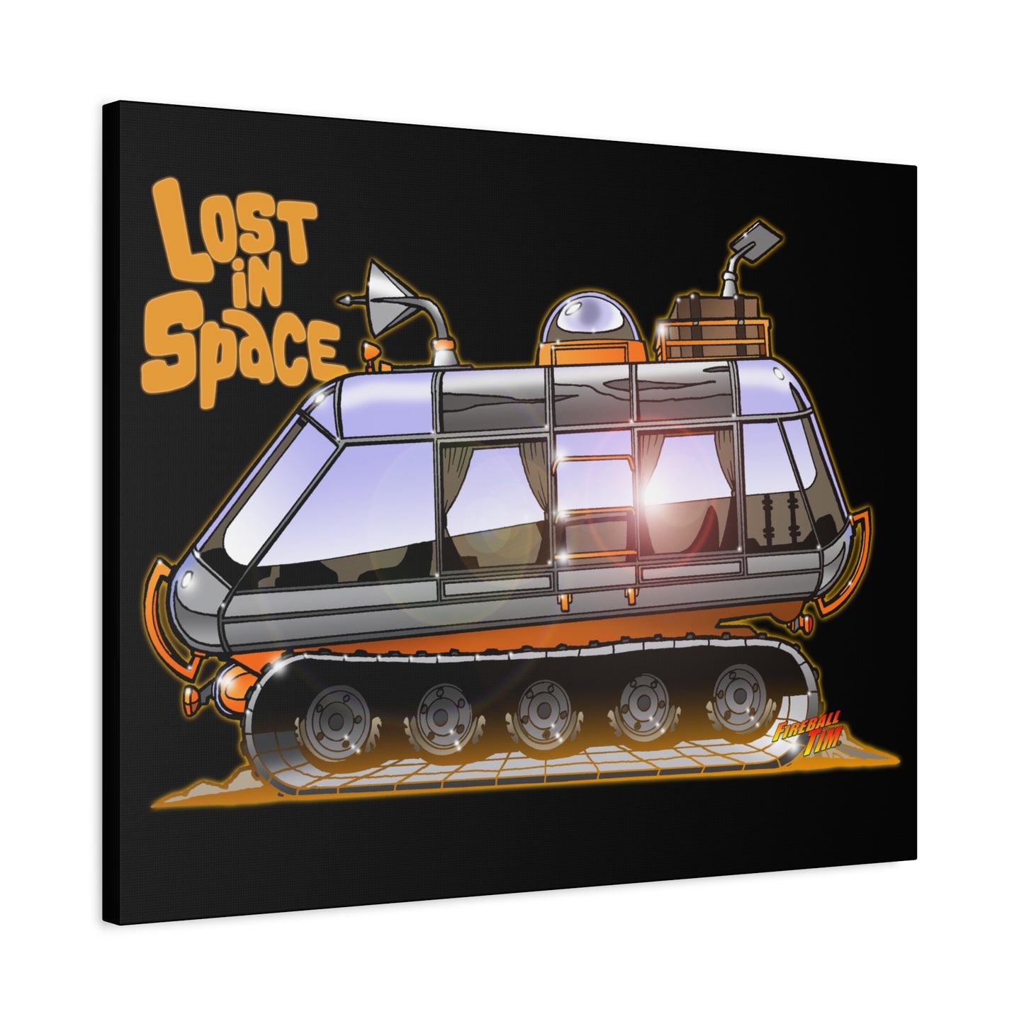 LOST in SPACE Classic TV Chariot Canva Art Wall Print