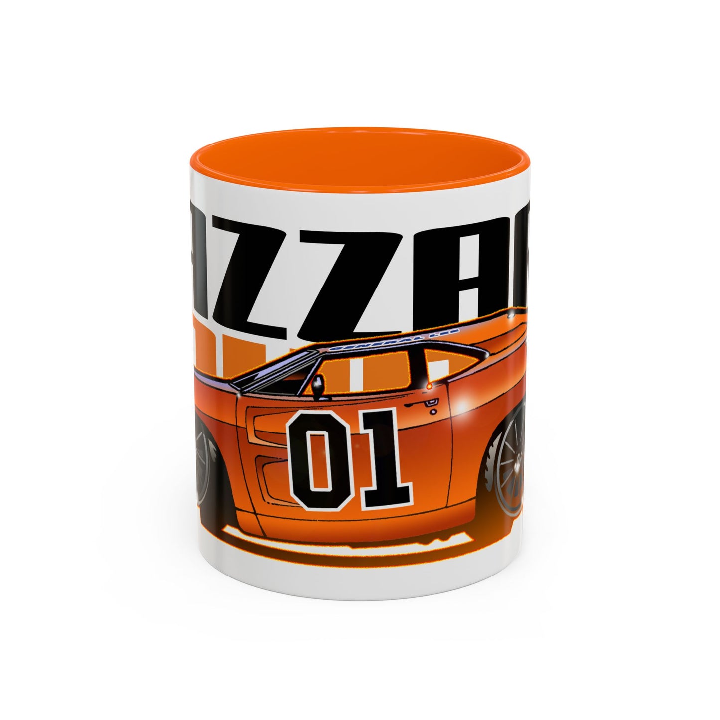 DUKES OF HAZZARD General Lee Dodge Charger Fireball Art Coffee Mug - 2 Sizes
