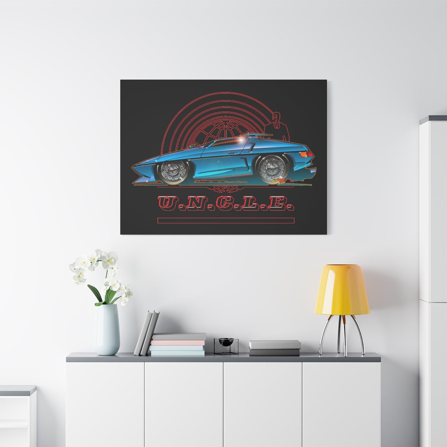 THE MAN FROM U.N.C.L.E. Piranha TV Car Fireball Canvas Art Print