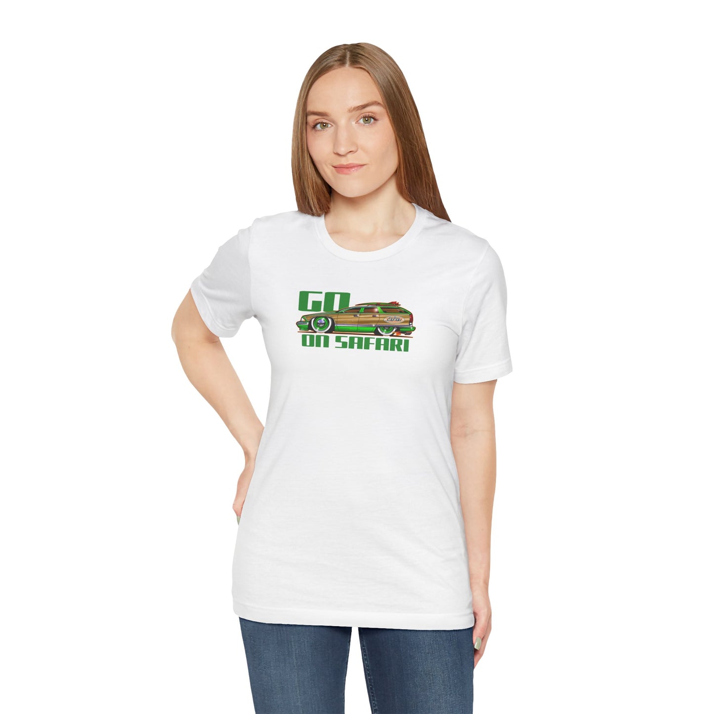 BUICK ROADMASTER Station Wagon Safari Custom Car Art Short Sleeve Tee - Colors