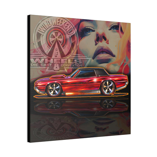 HOT WHEELS Sweet 16 CUSTOM TBIRD Collectible Fireball Art Canvas Stretched Print