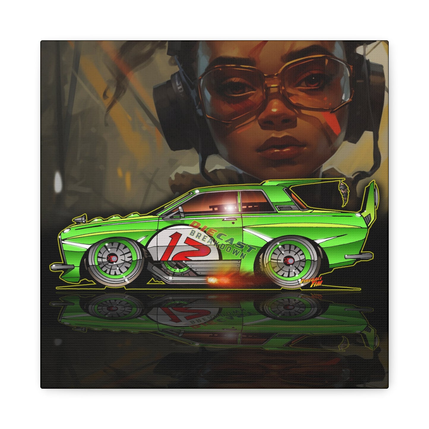 DATSUN 510 DIECAST BREAKDOWN JDM Canvas Art Wall Print - 2 Sizes