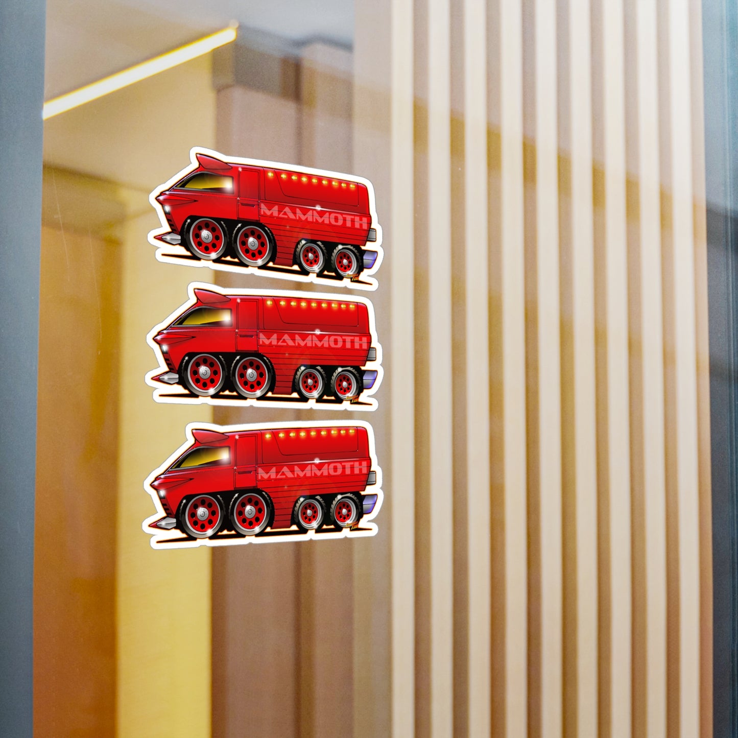 SPEED RACER MAMMOTH CAR Fireball Art Decal Stickers - 4 Sizes