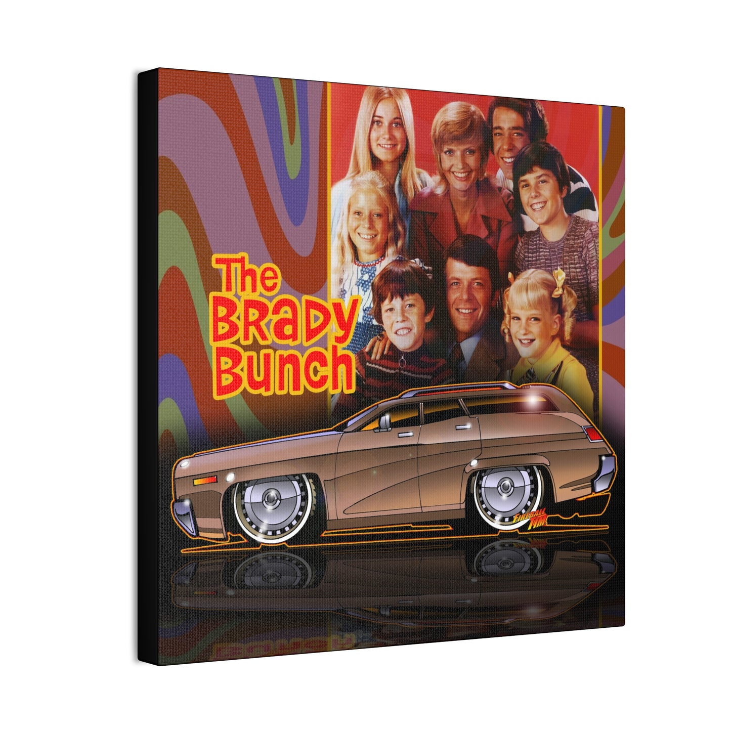 Canvas Art - THE BRADY BUNCH 1971 Plymouth Satelite Wagon Vintage Collectible 2 Sizes