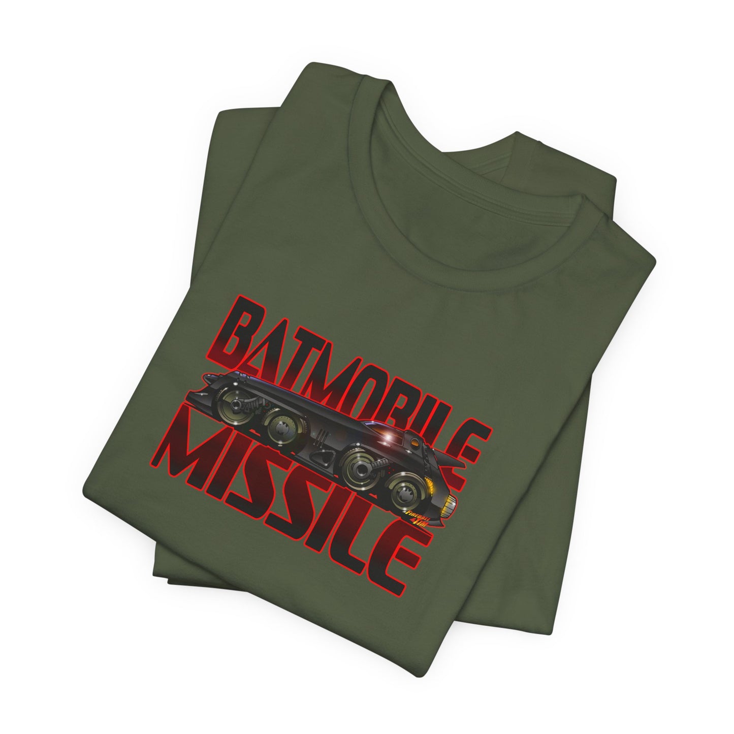 BATMAN RETURNS BATMISSILE Batmobile Concept Art Short Sleeve Tee 12 Colors