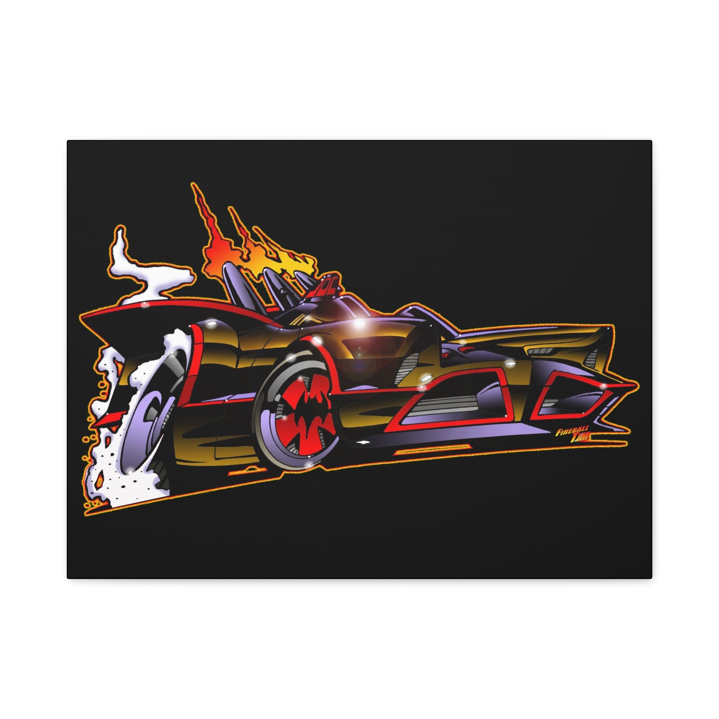 BATMOBILE 1966 BATMAN BAT66 Collectible TV Car Canvas Wall Art