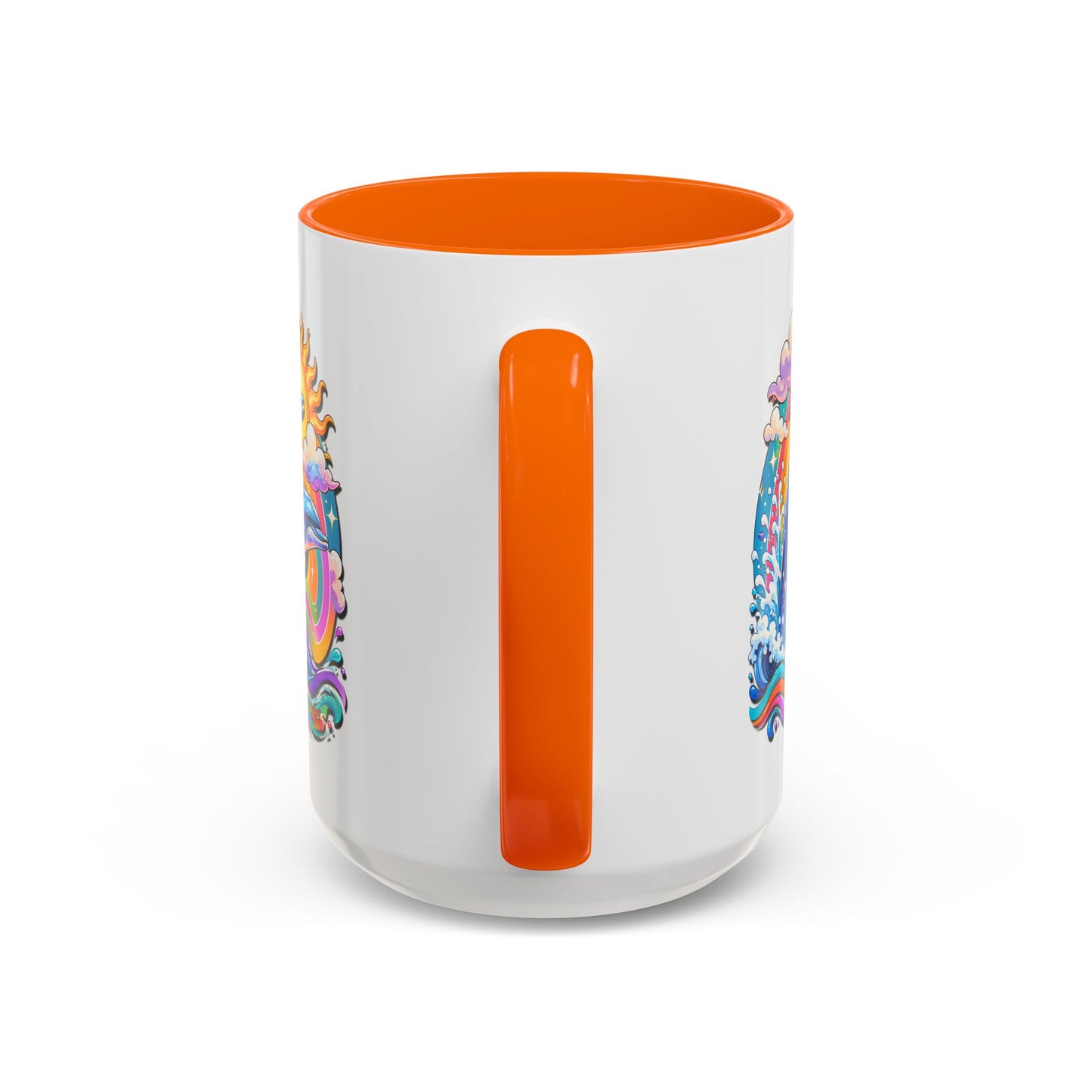 DOLPHIN SPLASH 2 Aquarium Series Fireball Art Coffee Mug - 2 Sizes