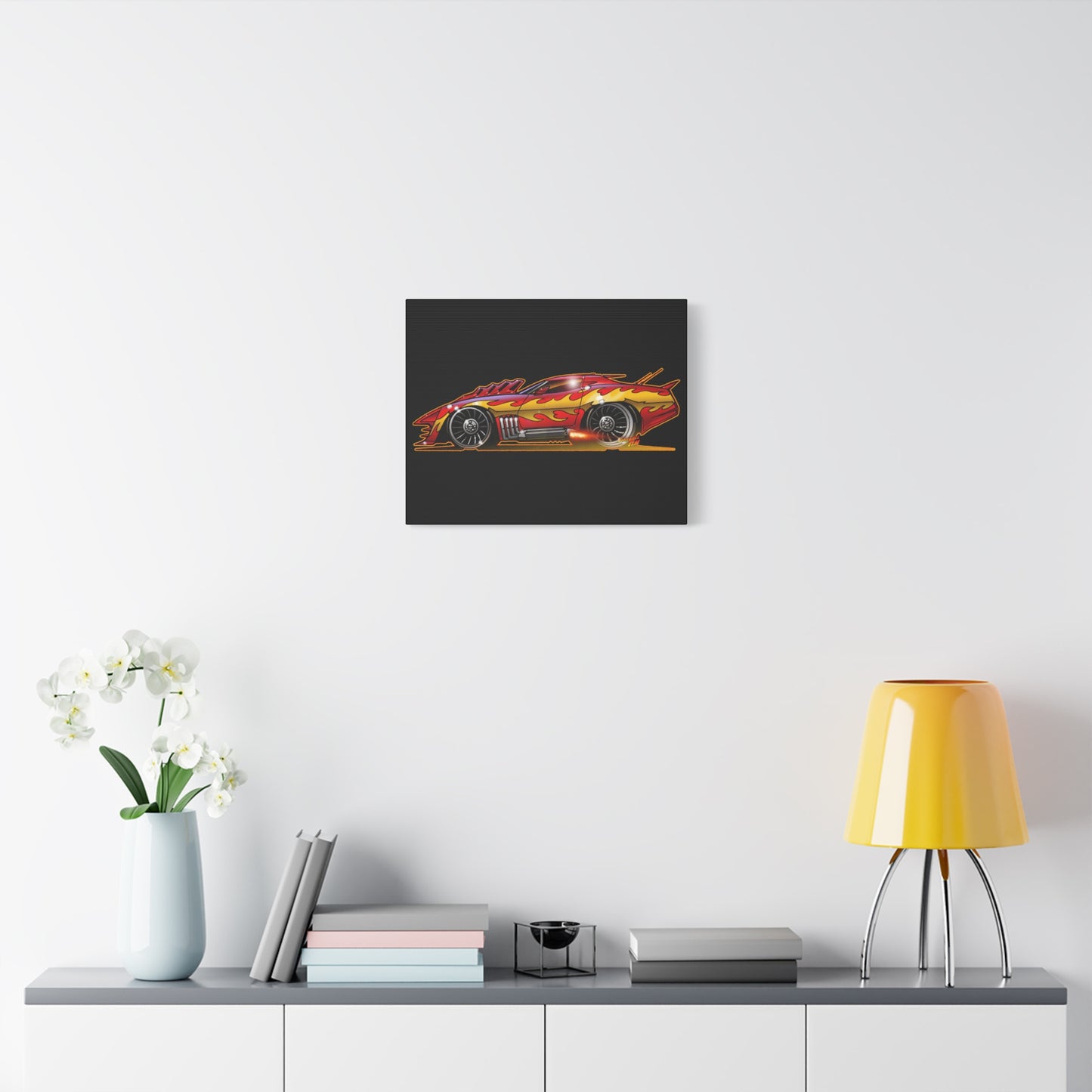 CORVETTE SUMMER Movie Car Fireball Art Canvas Print