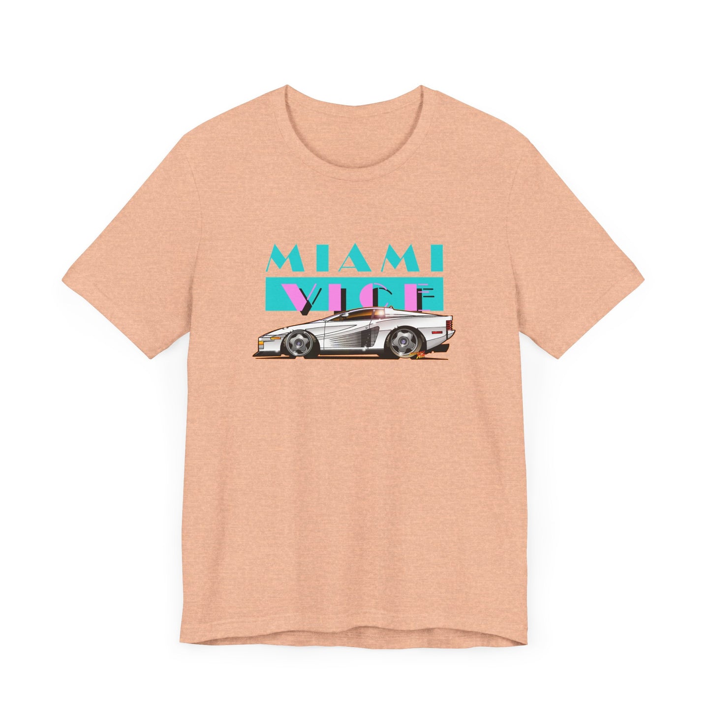 MIAMI VICE FERRARI TESTAROSSA TV Show Short Sleeve Tee 12 Colors