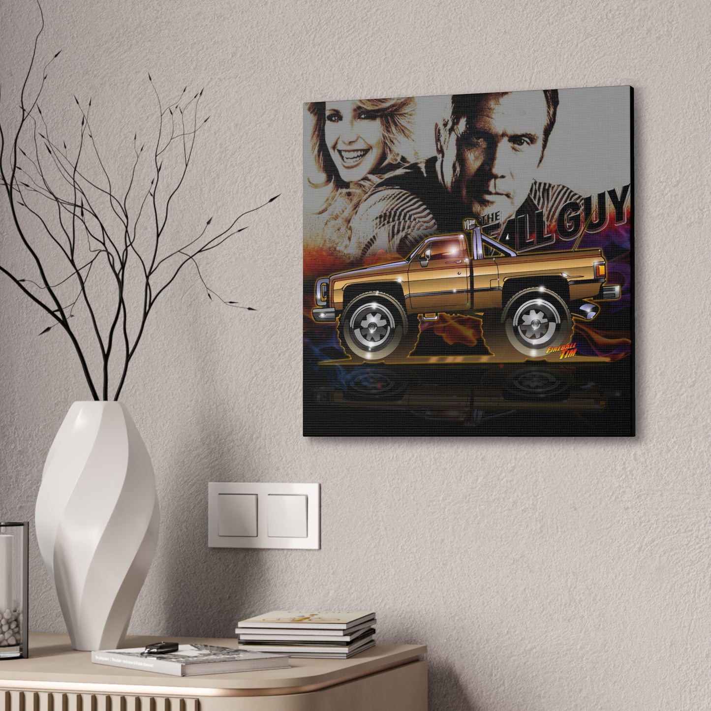 THE FALL GUY 1982 GMC K-2500 TV Show Truck Canvas Art Print - 2 Sizes