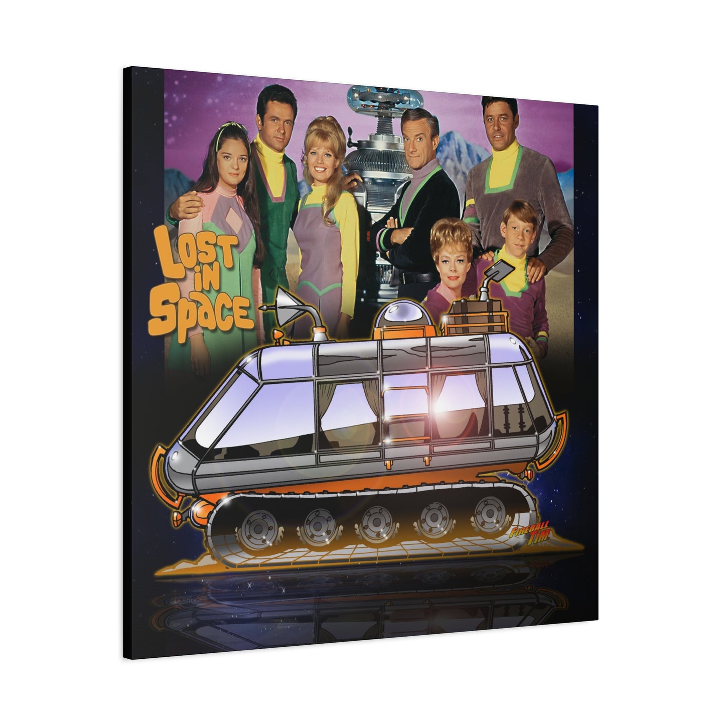 LOST in SPACE Classic TV Chariot Canva Art Wall Print