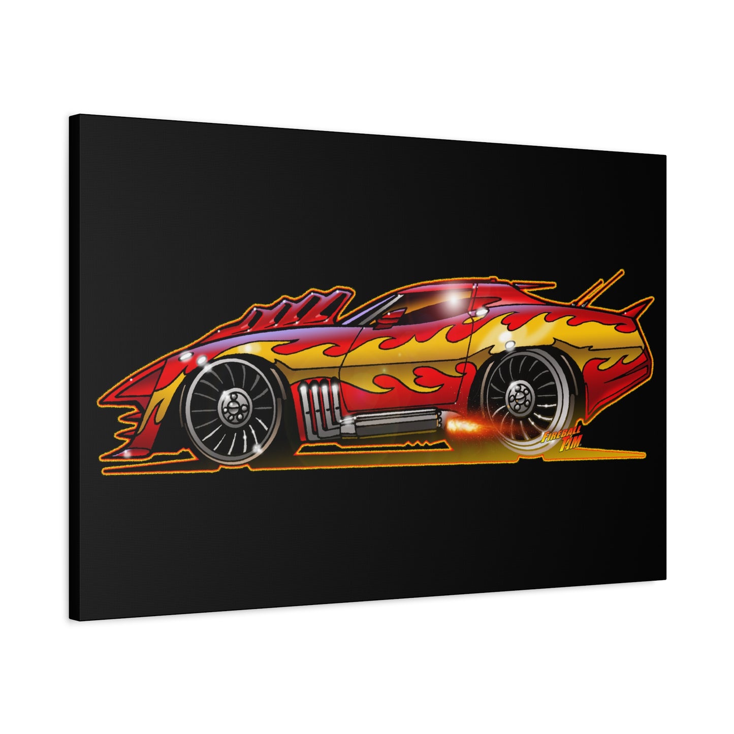 CORVETTE SUMMER Movie Car Fireball Art Canvas Print