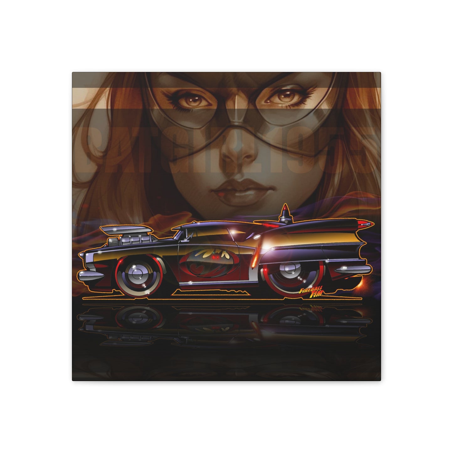 BATMAN 1955 BATMOBILE Concept Canvas Art Print - 2 Sizes