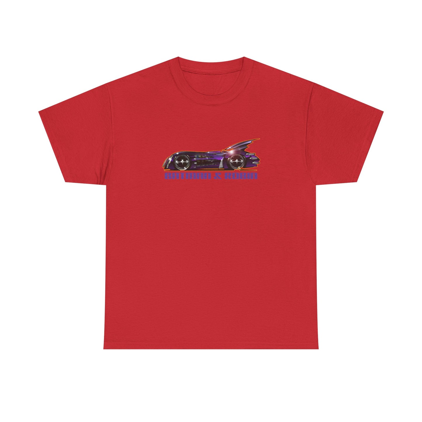 BATMAN & ROBIN 1997 BATMOBILE Movie Car Fireball Art Tee Shirt - Multiple Sizes