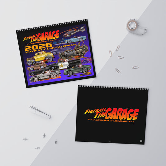FIREBALL TIM GARAGE 2026 Movie & TV Car Calendar - 2 Sizes