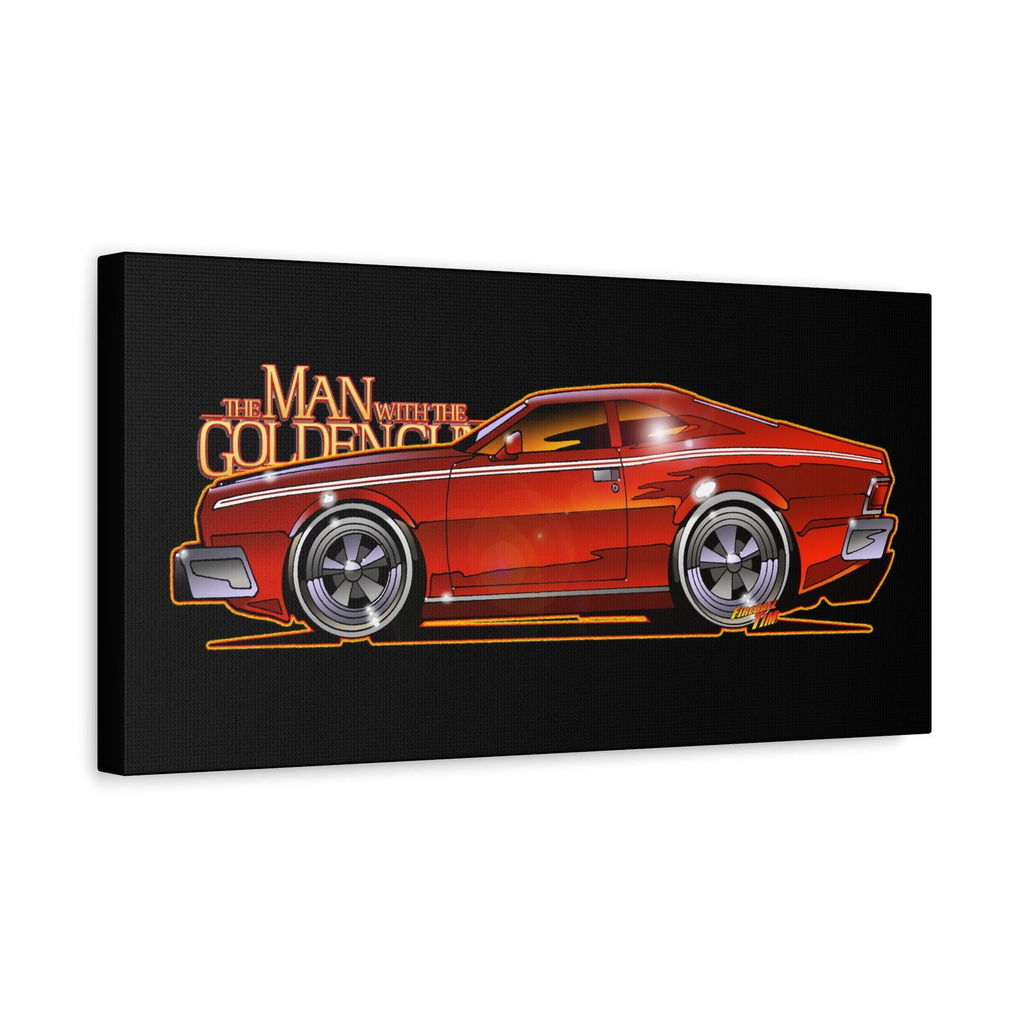 MAN WITH THE GOLDEN GUN AMC Hornet James Bond Fireball Art Canvas Print