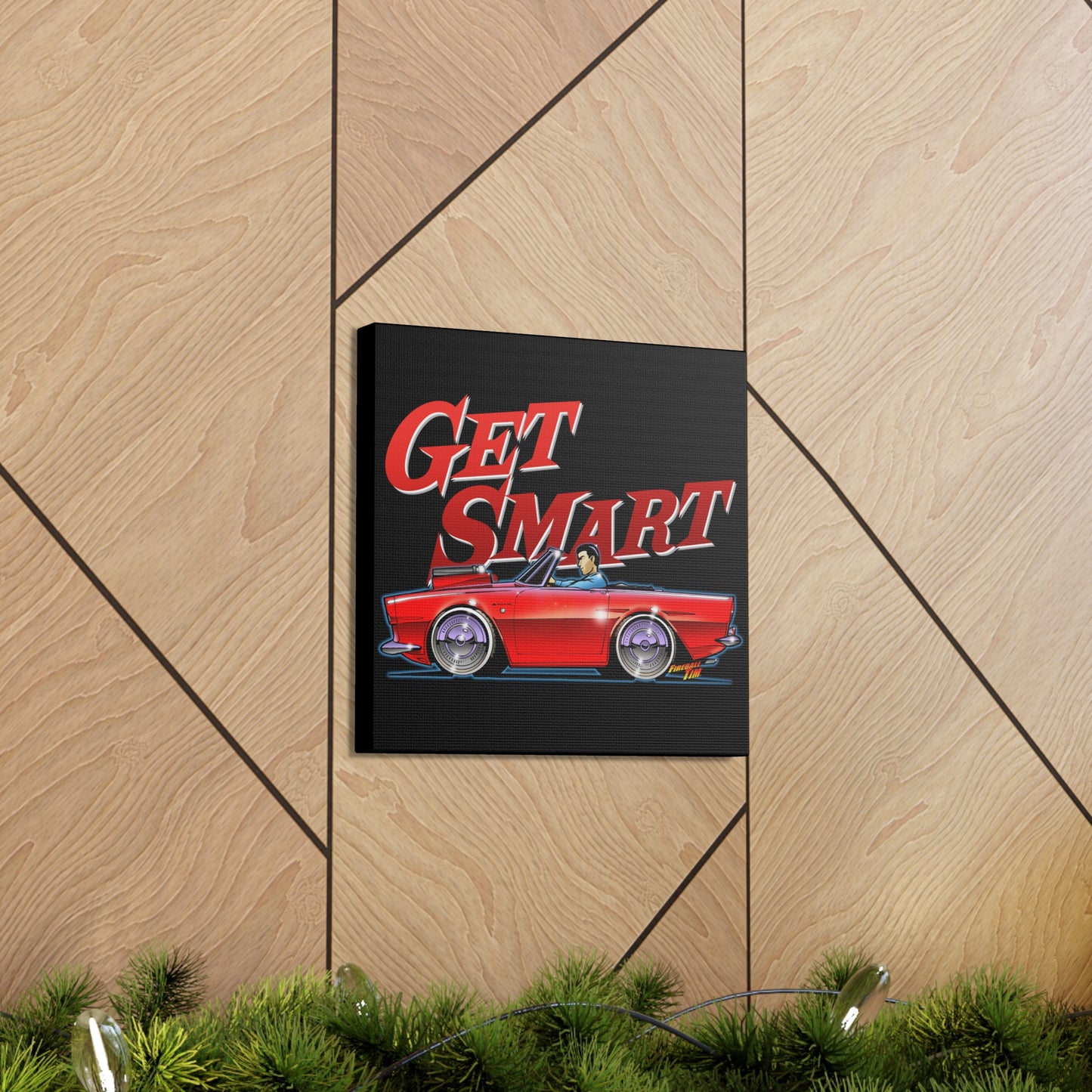 GET SMART TV Show 1965 Sunbeam Tiger Concept Art Canvas Print 12x12