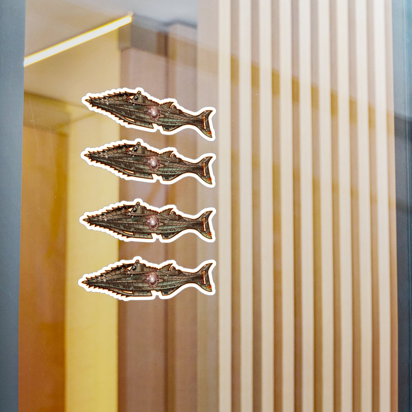 20,000 LEAGUES NAUTILUS SUBMARINE Fireball Art Decal Stickers - 4 Sizes