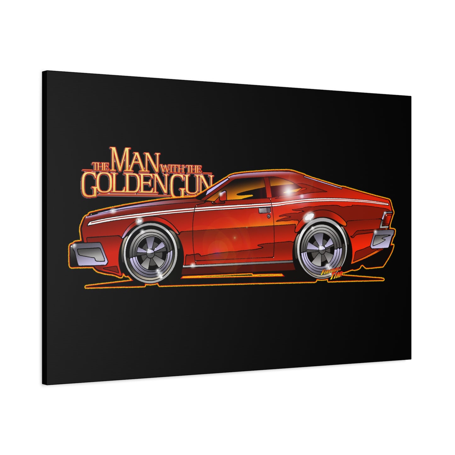 MAN WITH THE GOLDEN GUN AMC Hornet James Bond Fireball Art Canvas Print