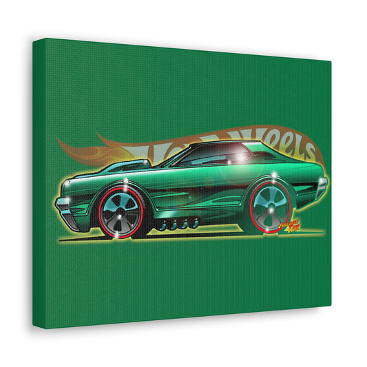 Hot Wheels CUSTOM COUGAR Redline Diecast Muscle Car Canvas Art Print 11x14
