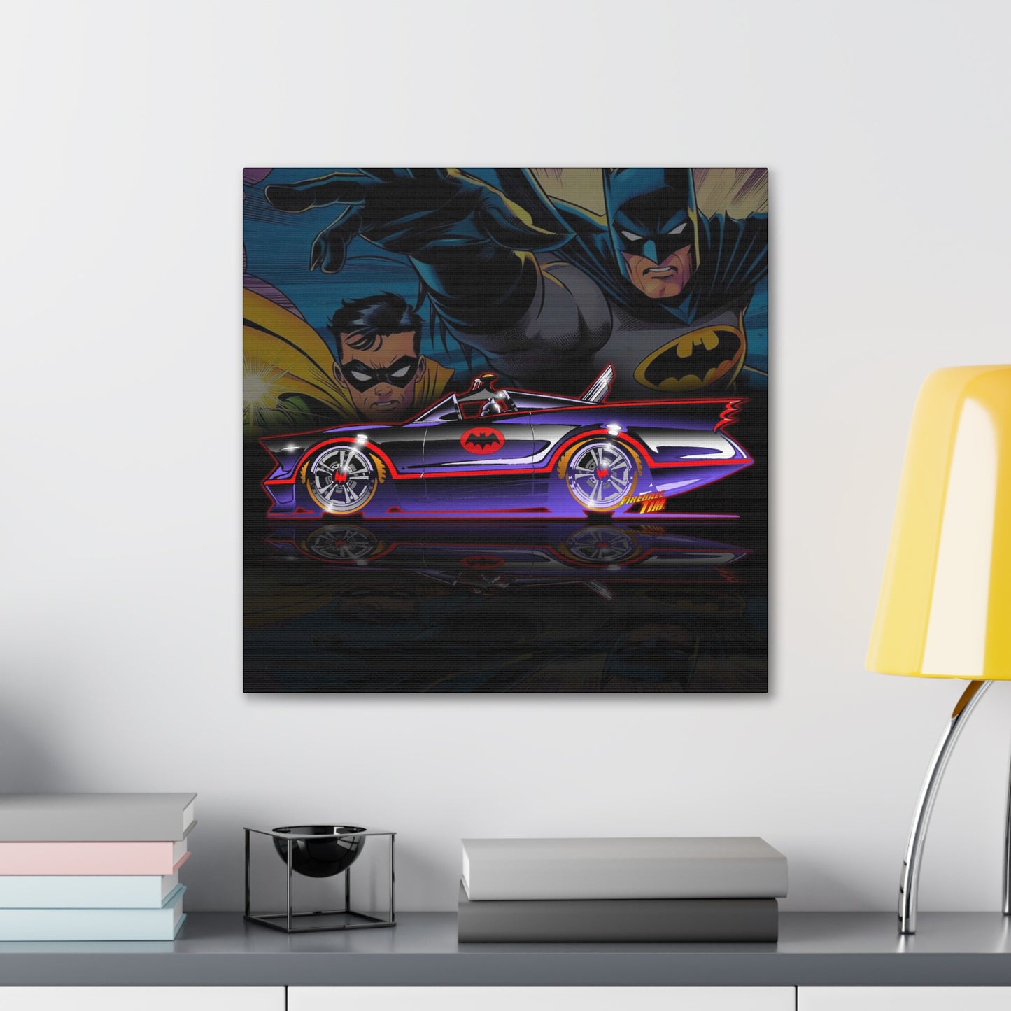 BATMOBILE 1966 Dynamic Duo Concept Art Canvas MASTERPRINT 2 Sizes