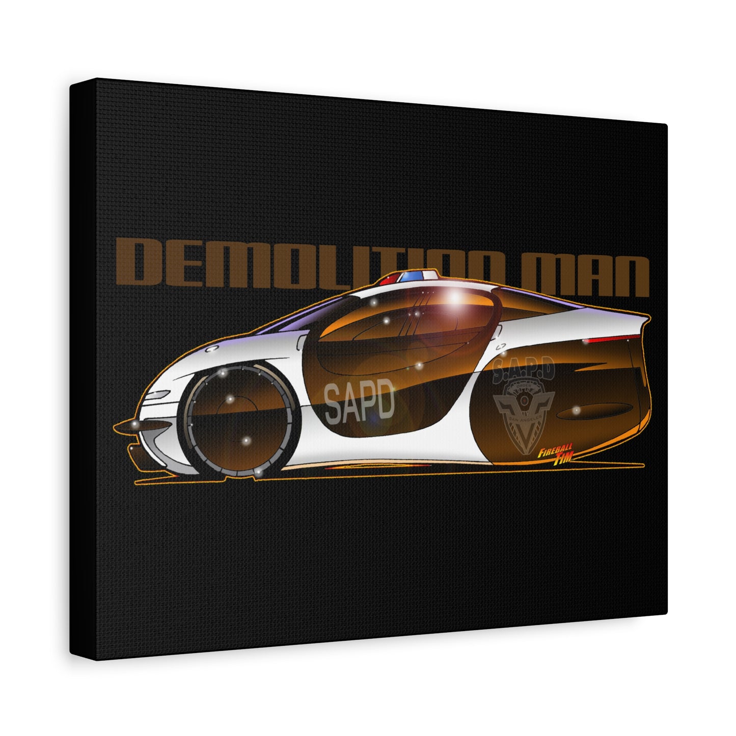 DEMOLITION MAN 2032 Police Cruiser Canvas Art Wall Print - 11x14
