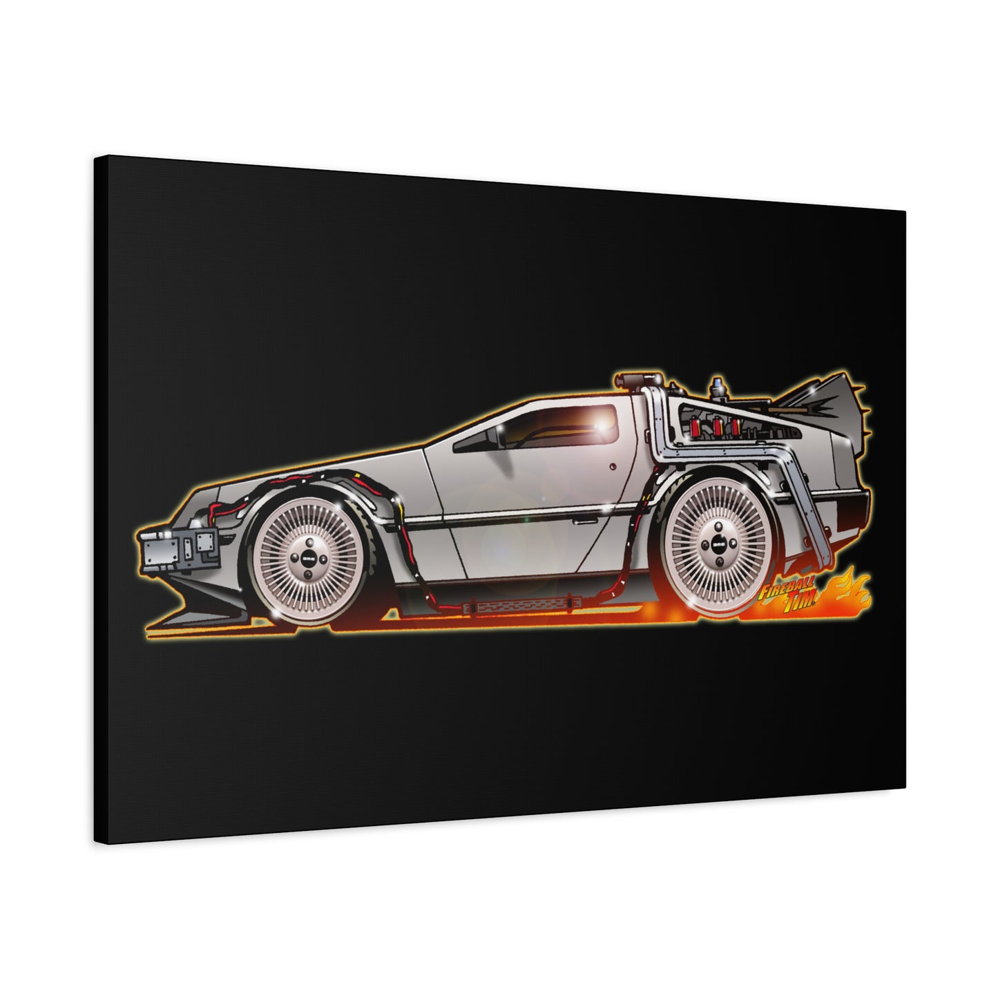 BACK to the FUTURE Delorean Time Machine Canvas Art Wall Print