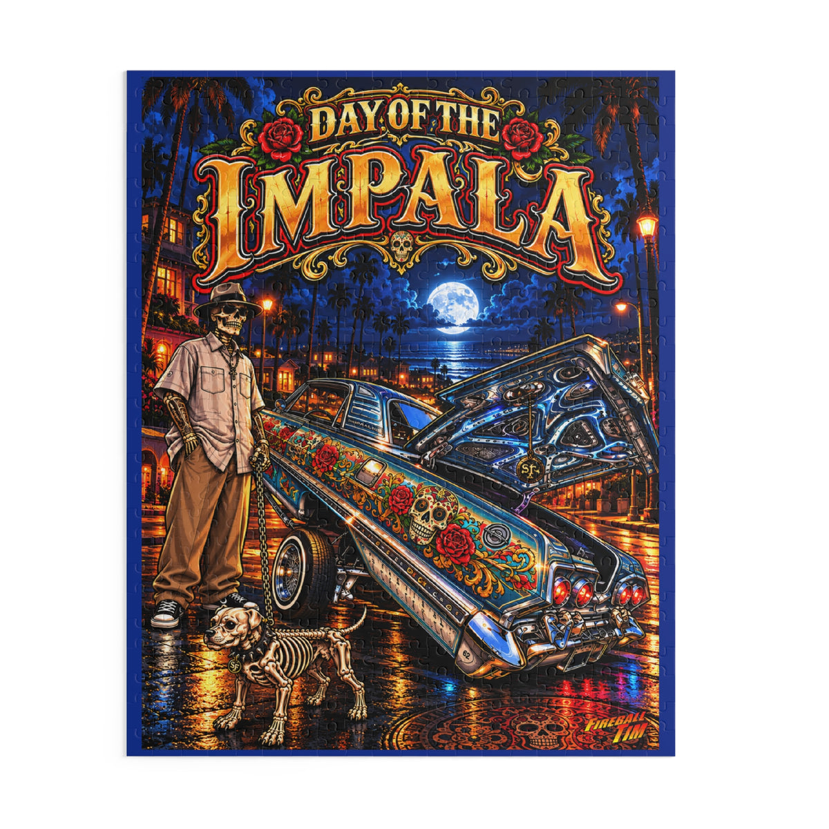 DAY OF THE IMPALA Halloween Jigsaw Puzzle — Chevrolet Impala (120/252/500‑Piece)