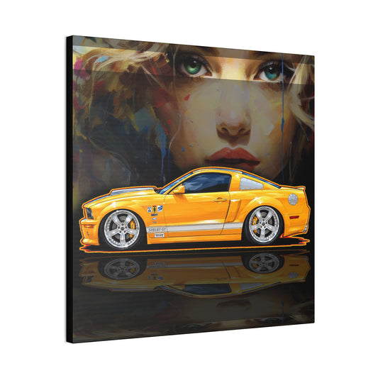 FORD MUSTANG SHELBY GT-C 2008 Collectible Fireball Art Canvas Stretched Print